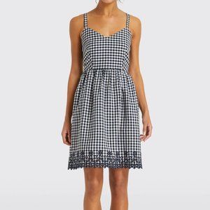 Draper James Embroidered Gingham Dress, size 8